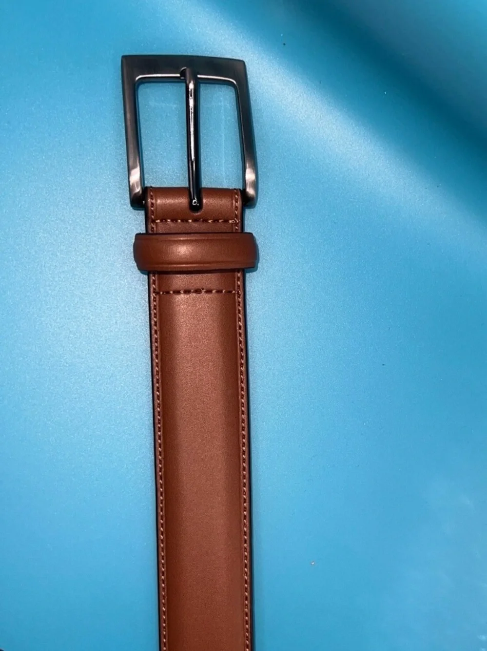 Perry Ellis Portfolio Men's Leather Dress Belt - Brown, Small (30-32)  $49.50
